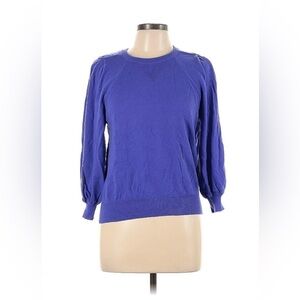 Autumn Cashmere Women's Blue Cashmere Long Sleeve Sweater Size Large